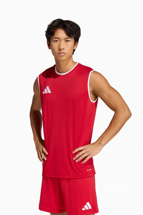 Koszulka bez rękawów adidas Entrada 26 - Czerwony