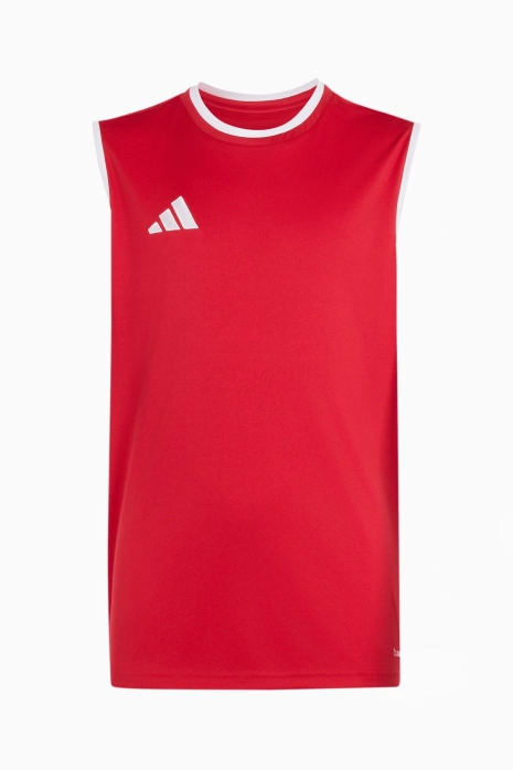 Koszulka bez rękawów adidas Entrada 26 Junior - Czerwony