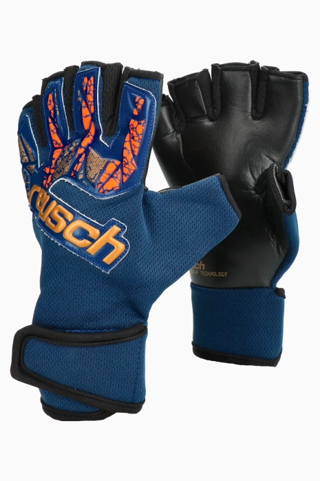 Goalkeeper Gloves Reusch Futsal Grip Navy blue