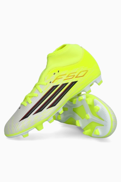 Korki adidas F50 Club Mid FG/MG Junior - Żółty