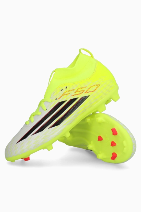 Cleats adidas F50 League Mid FG/MG Junior - Yellow