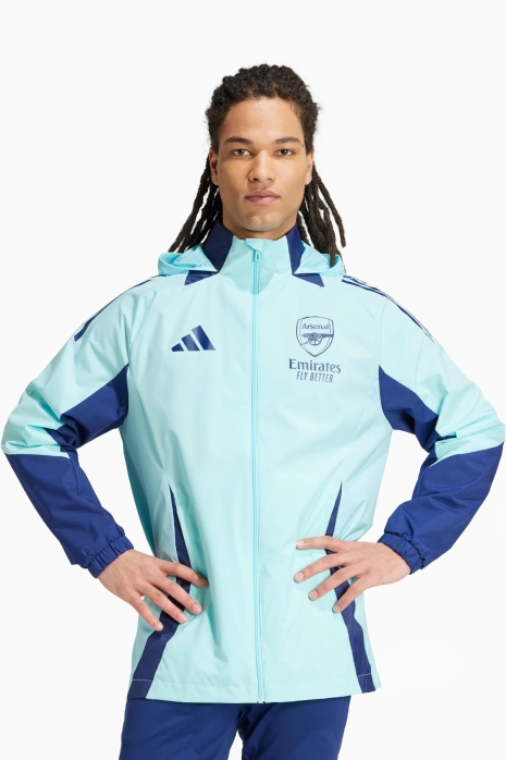 Kabát adidas Arsenal FC 24/25 All-Weather - világoskék