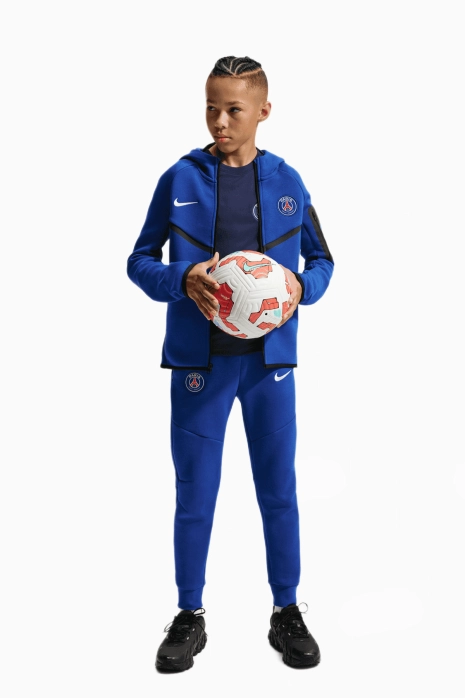 Bluza z kapturem Nike PSG 26/27 Tech Fleece Windrunner Junior - Niebieski