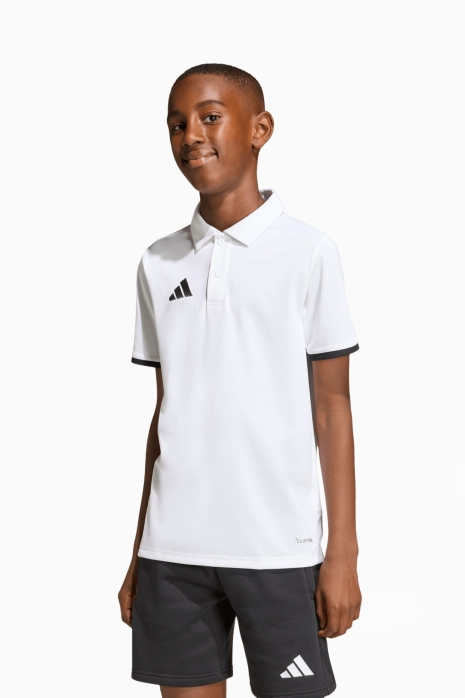 Тениска adidas Entrada 26 Polo Junior - Бяла