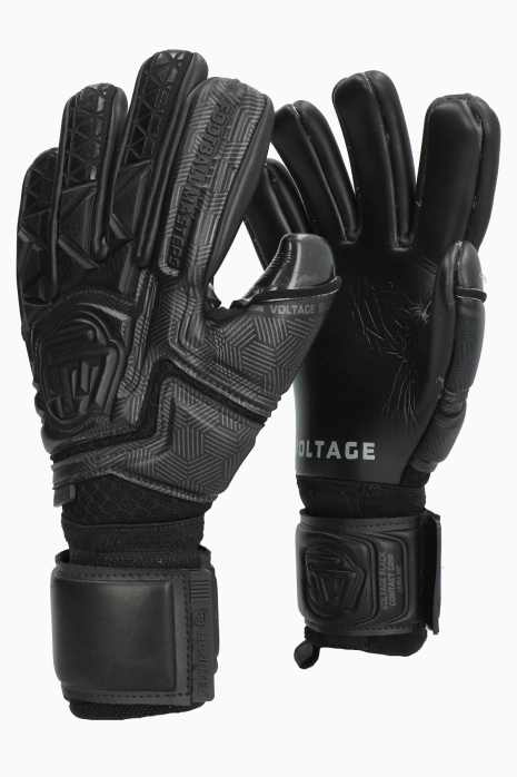 Goalkeeper Gloves Football Masters Voltage Plus Black NC