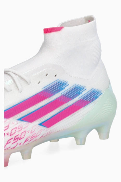Ghete de fotbal adidas F50 Elite Mid FG/AG pentru femei - Alb