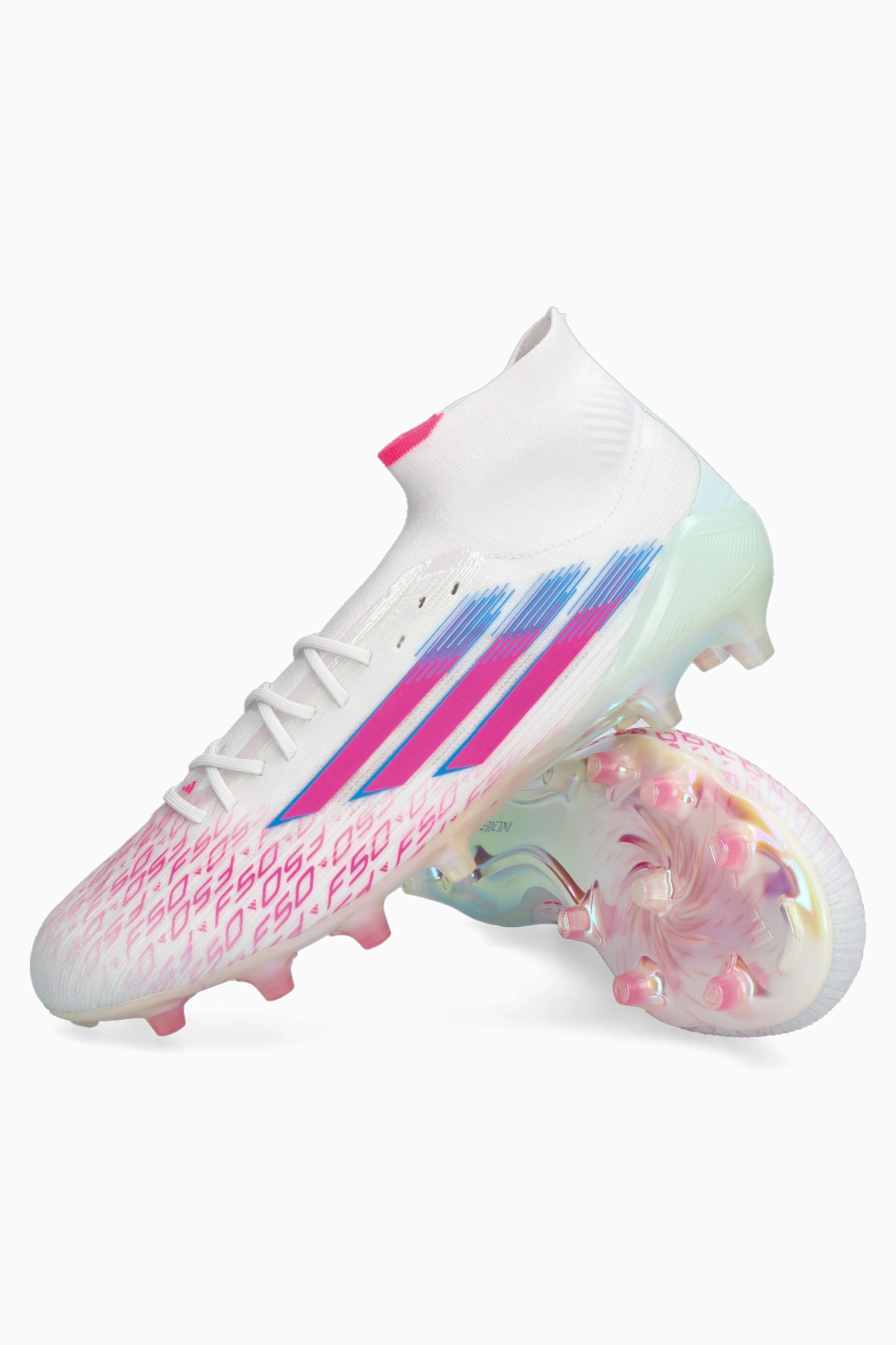 Ghete de fotbal adidas F50 Elite Mid FG/AG pentru femei - Alb
