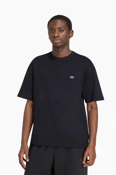Тениска adidas Originals Trefoil Essentials - черен