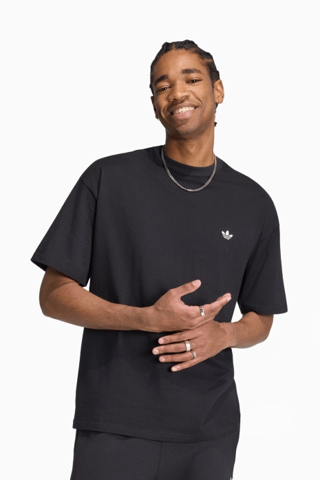 Тениска adidas Originals Trefoil Essentials - черен