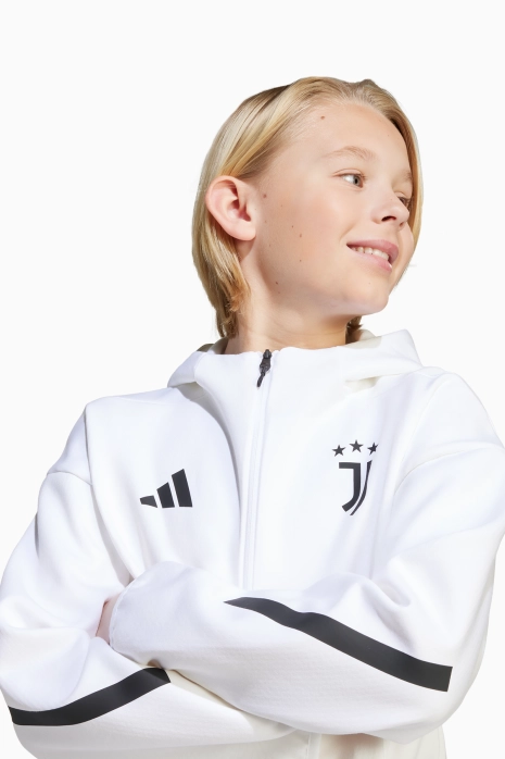 adidas Juventus FC 25/26 Anthem Hoodie Junior - White | R-GOL.com