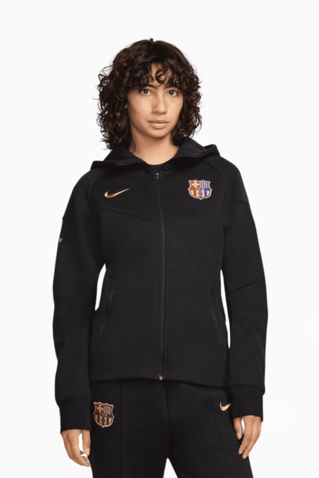 Nike FC Barcelona 24/25 Tech Fleece Windrunner Hoodie for women - Black