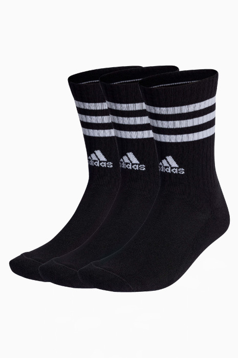 Κάλτσες adidas 3S Cushioned Crew Socks 3 Pairs - μαύρος