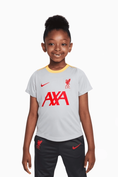 Тениска Nike Liverpool FC 24/25 Academy Pro Малки деца - Сив