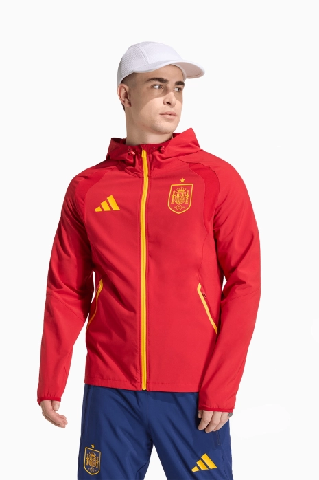 Bunda adidas Spain 2026 Tiro Travel Full-Zip - Červené
