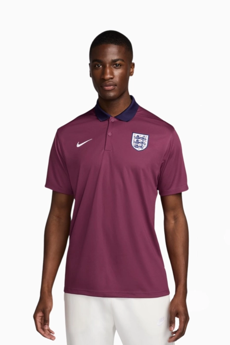 Tričko Nike England 2024 Victory Polo - Bordó