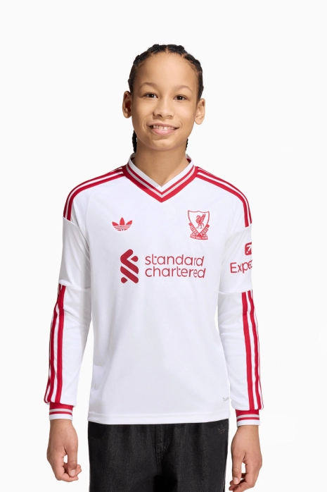 Langärmliges Shirt adidas Originals Liverpool FC 26/27 Away Replica Junior - Weiß