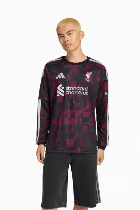 Tricou cu maneci lungi adidas Liverpool FC 26/27 Treilea Replica - Negru