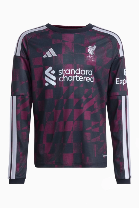 Tricou cu maneci lungi adidas Liverpool FC 26/27 Treilea Replica Junior - Negru