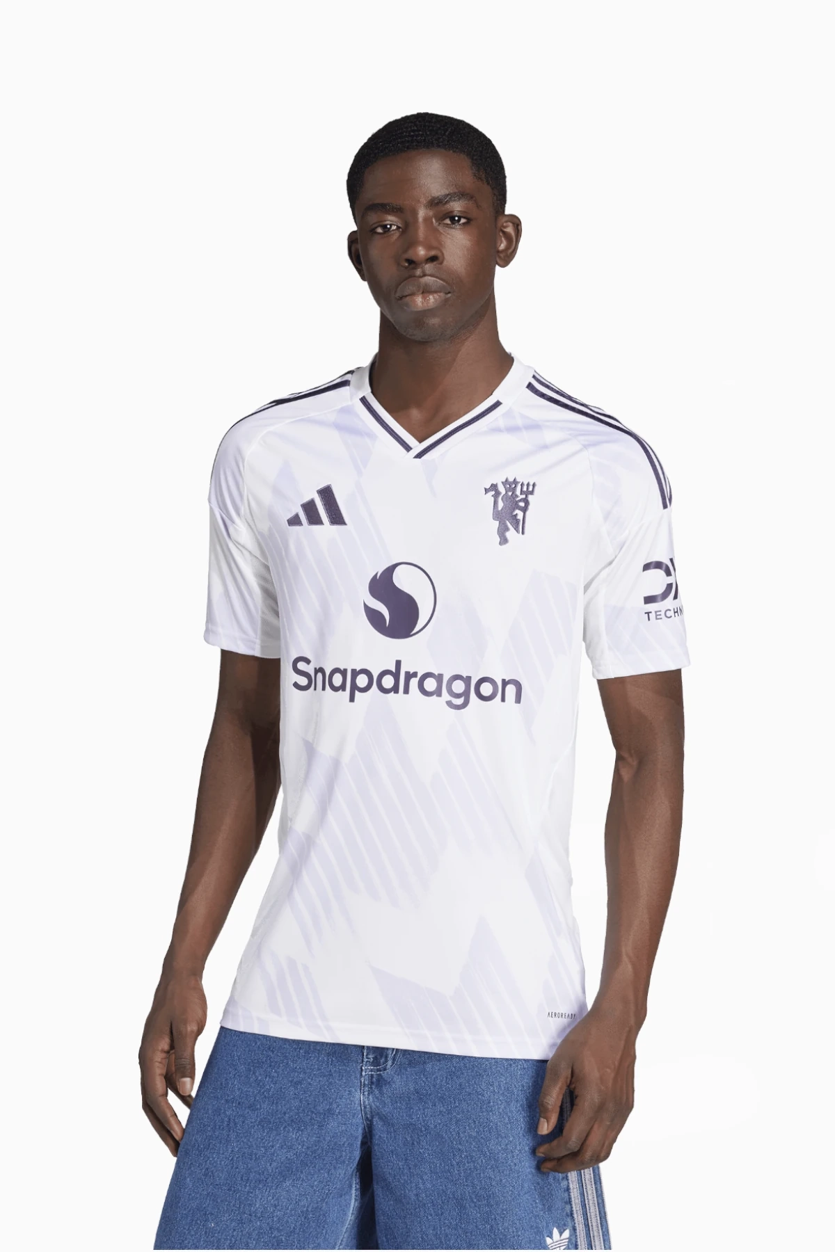 Tricou adidas Manchester United 25/26 Away Replica - Alb