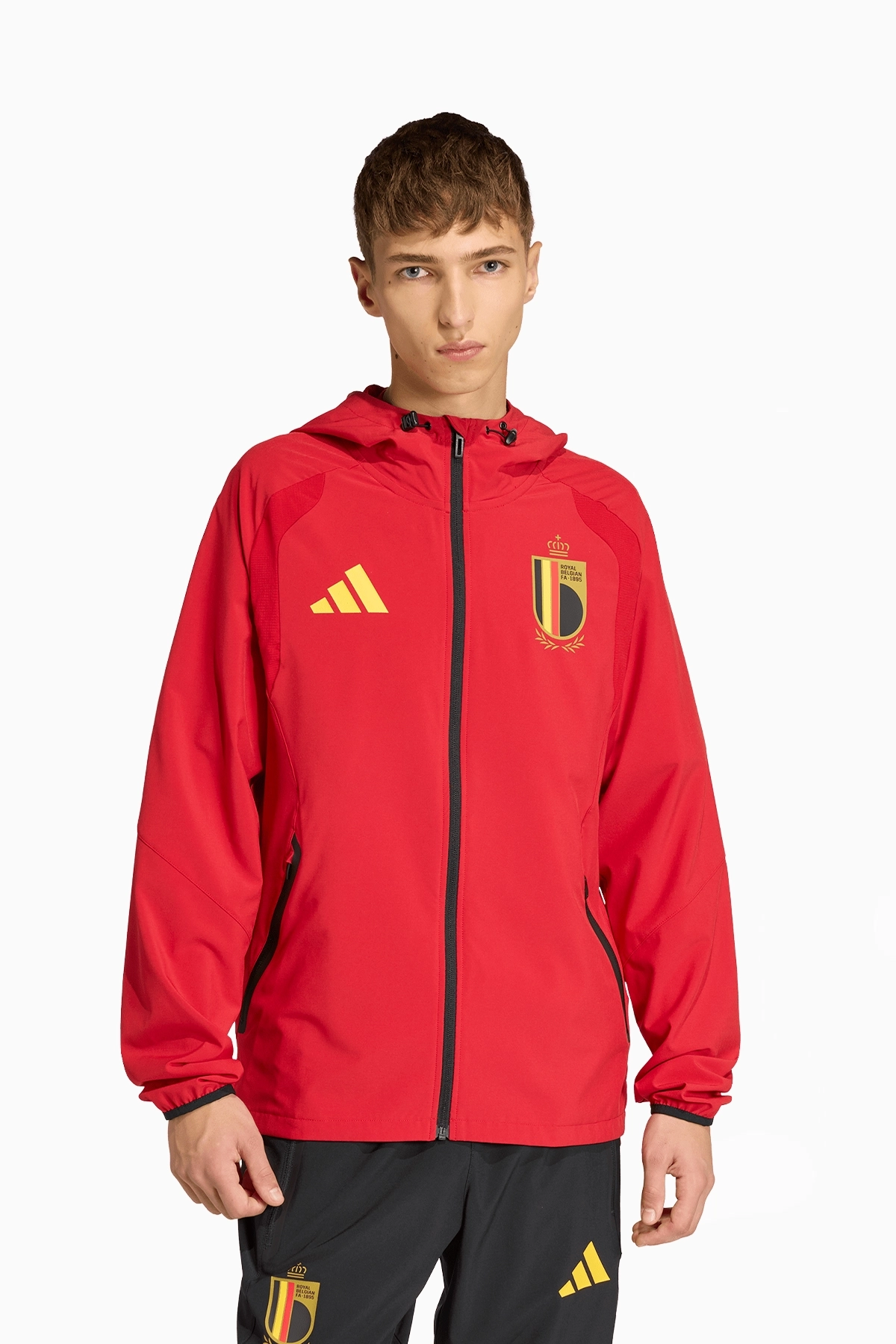 Jachetă adidas Belgium 2026 Tiro Travel Full-Zip - Roșu | Magazin
