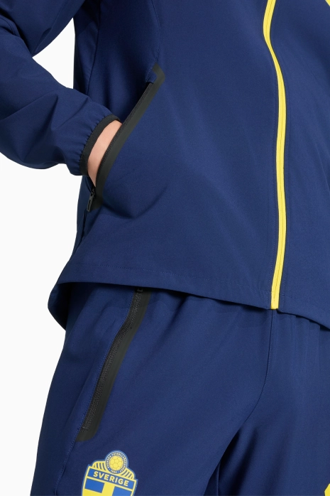 Ветровка adidas Sweden 2026 Tiro Travel Full-Zip - темно-синий