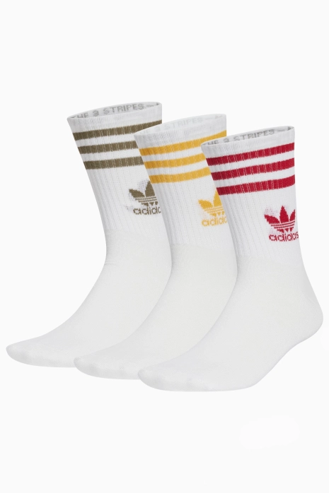 adidas Mid Cut Ankle 3-Pack çorabı - Beyaz