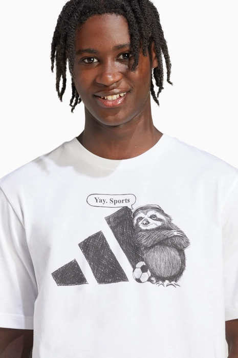 Tricou adidas Yay Sports Graphic - Alb | Magazin de fotbal