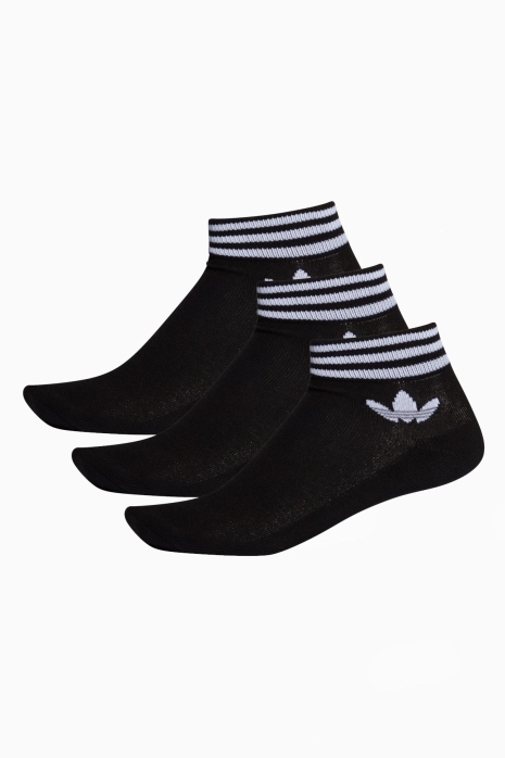 Κάλτσες adidas Trefoil Ankle 3 Pairs - μαύρος