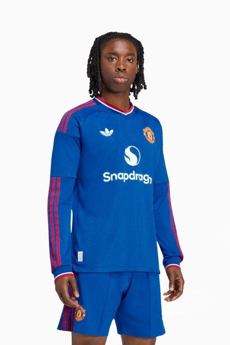 Koszulka z długim rękawem adidas Originals Manchester United 26/27 Wyjazdowa Authentic - Niebieski