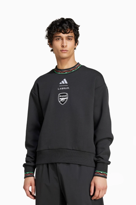 adidas Arsenal FC x Labrum 24/25 Seasonal Doubleknit Crew Sweatshirt - Schwarz