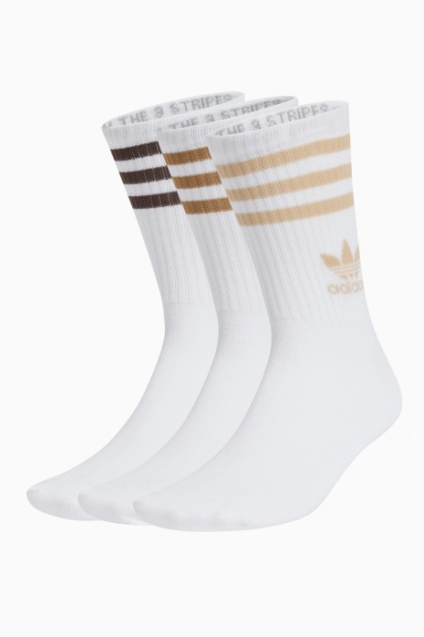 adidas Mid Cut Ankle 3-Pack çorabı - Beyaz