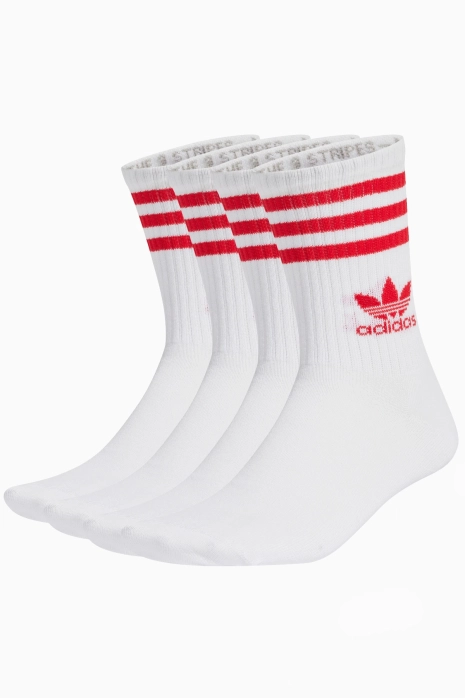 Calcetines adidas Mid Cut Crew 3 Pairs - Blanco