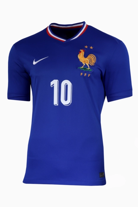 Κοντομάνικη Μπλούζα Nike France 2024 Home Stadium Παιδικό Mbappé 10 - μπλε
