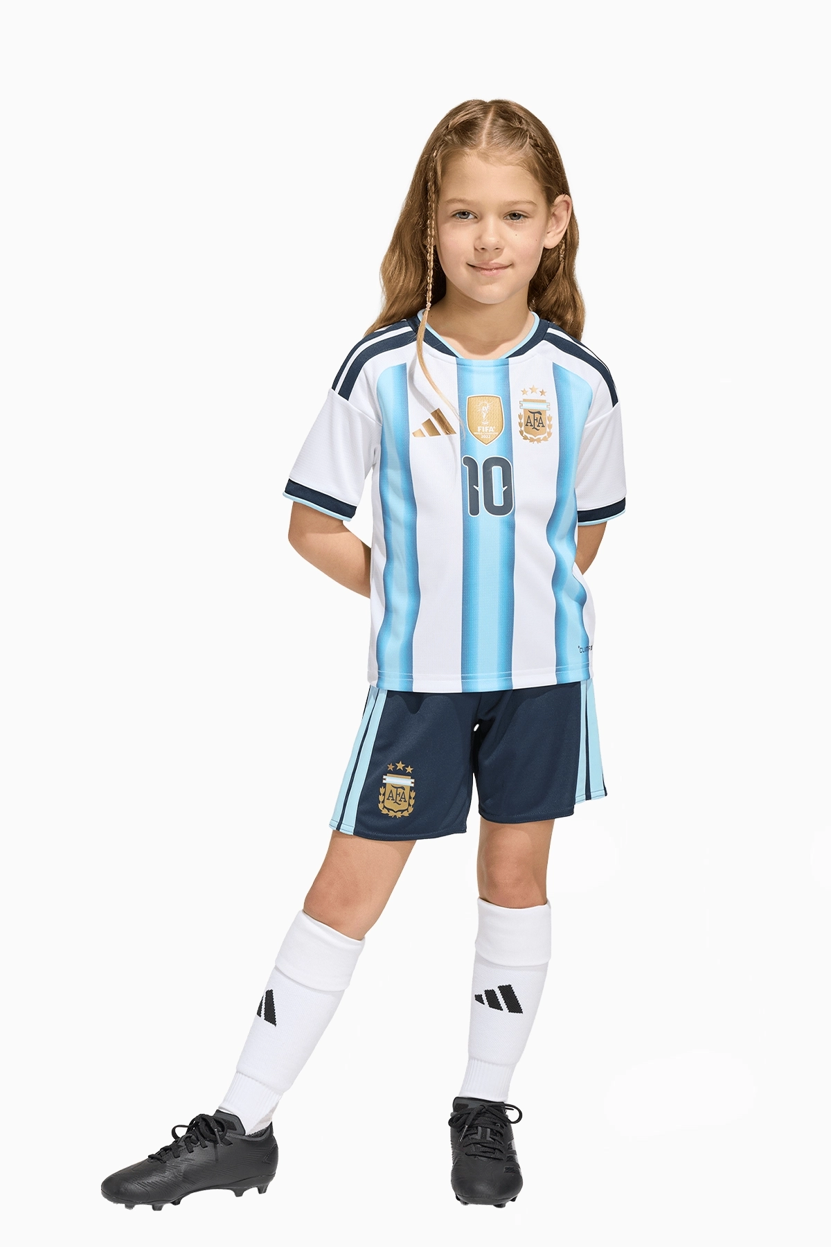 Futbalová súprava adidas Argentína 2026 Domáci Replica Messi 10 Little Kids