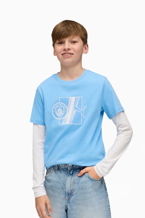 Tričko Puma Manchester City 25/26 FtblCulture Tee Junior - blankytný