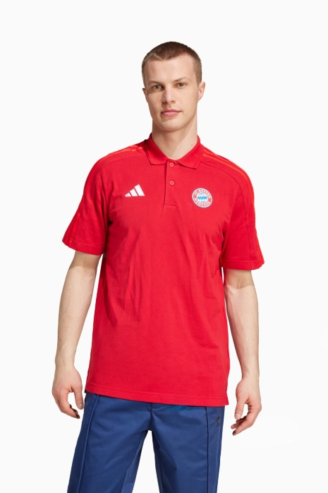 Κοντομάνικη Μπλούζα adidas FC Bayern 24/25 DNA Πόλο - το κόκκινο