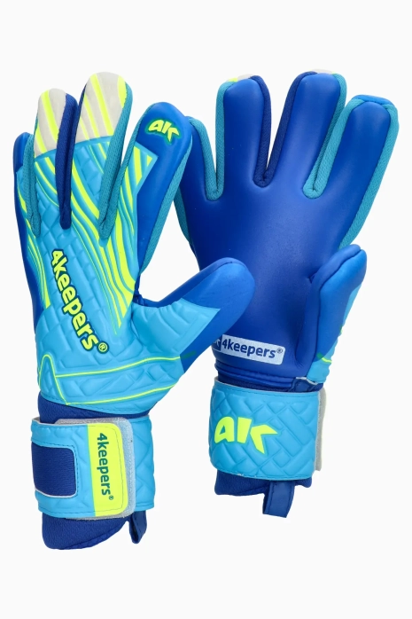 Goalkeeper Gloves 4keepers Soft Azur NC Junior