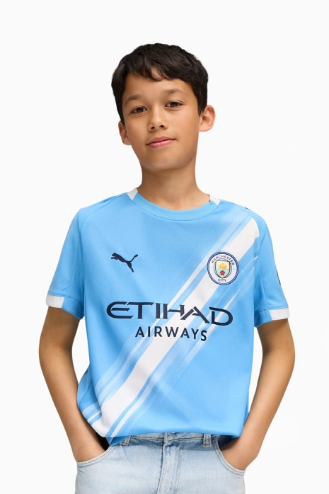 Тениска Puma Manchester City 25/26 като Домакин Replica Junior - светло синьо