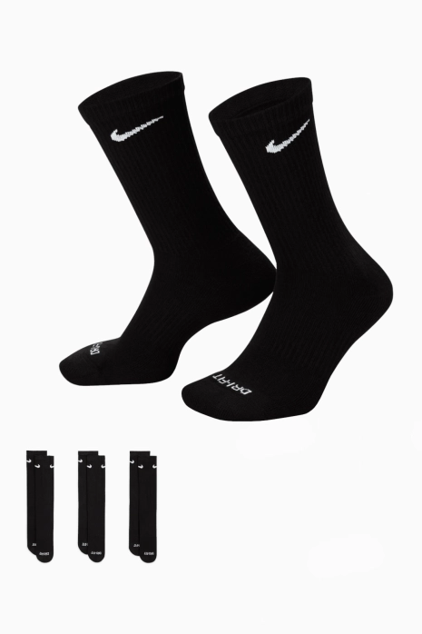 Čarape Nike Everyday Plus Cushioned 3-pakiranje - Crno