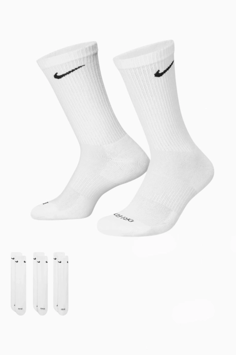 Čarape Nike Everyday Plus Cushioned 3-pakiranje - Bijeli