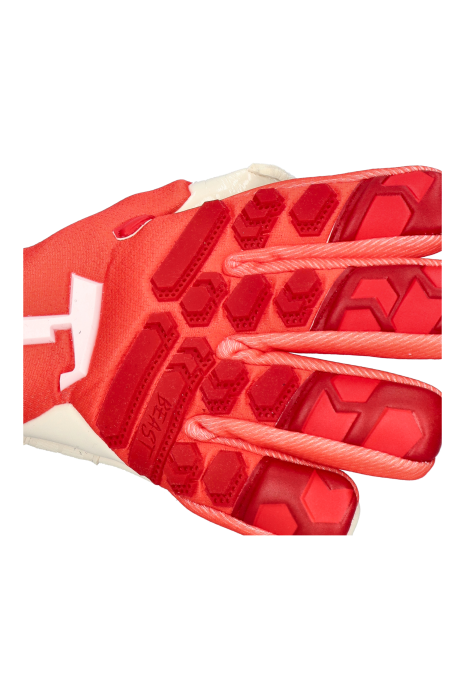 Red and white under online armour football gloves