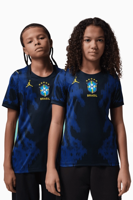 Tričko Nike Brazylia x Jordan 2026 výjezdní Stadium Junior - Námořnická modrá