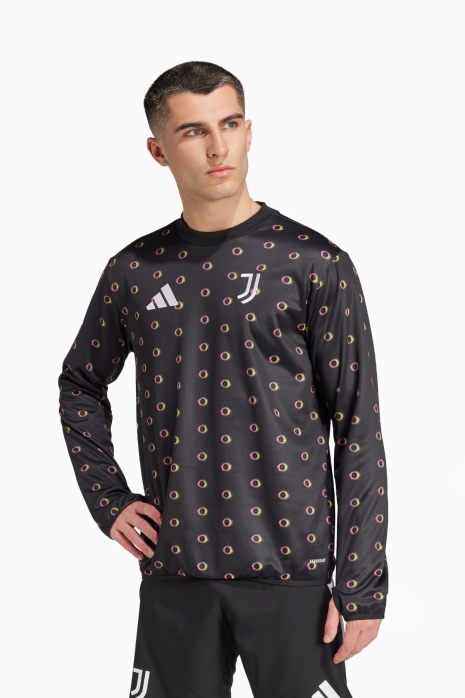 adidas Juventus FC 24/25 Pre-Match Warm Top Sweatshirt - Black