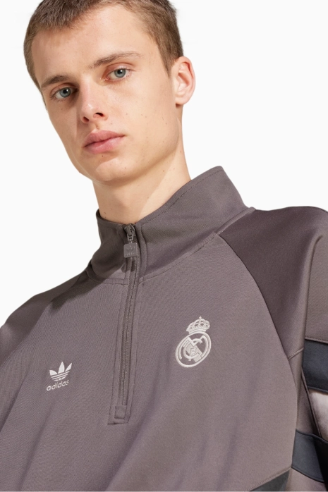 Uzun kollu üst adidas Real Madrid 24/25 Crew - Gri | Futbol