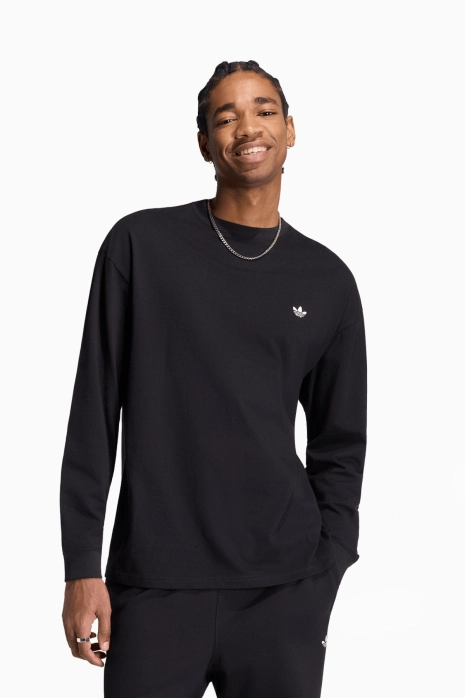 Блуза adidas Originals Trefoil Essentials French Terry Crew - черен