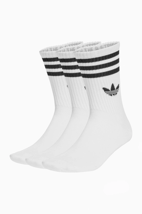 Socks adidas 3-Stripes Crew 3 Pairs - White