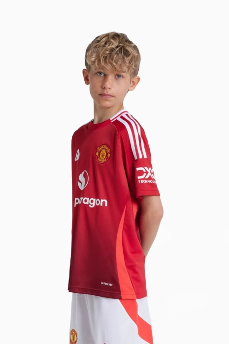 Majica kratkih rukava adidas Manchester United 24/25 Domaća Replica Junior - Crvena