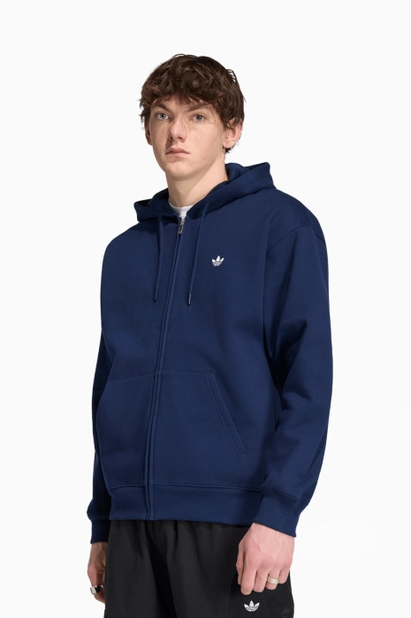 Блуза adidas Originals Trefoil Essentials Loose Full-Zip - тъмносин
