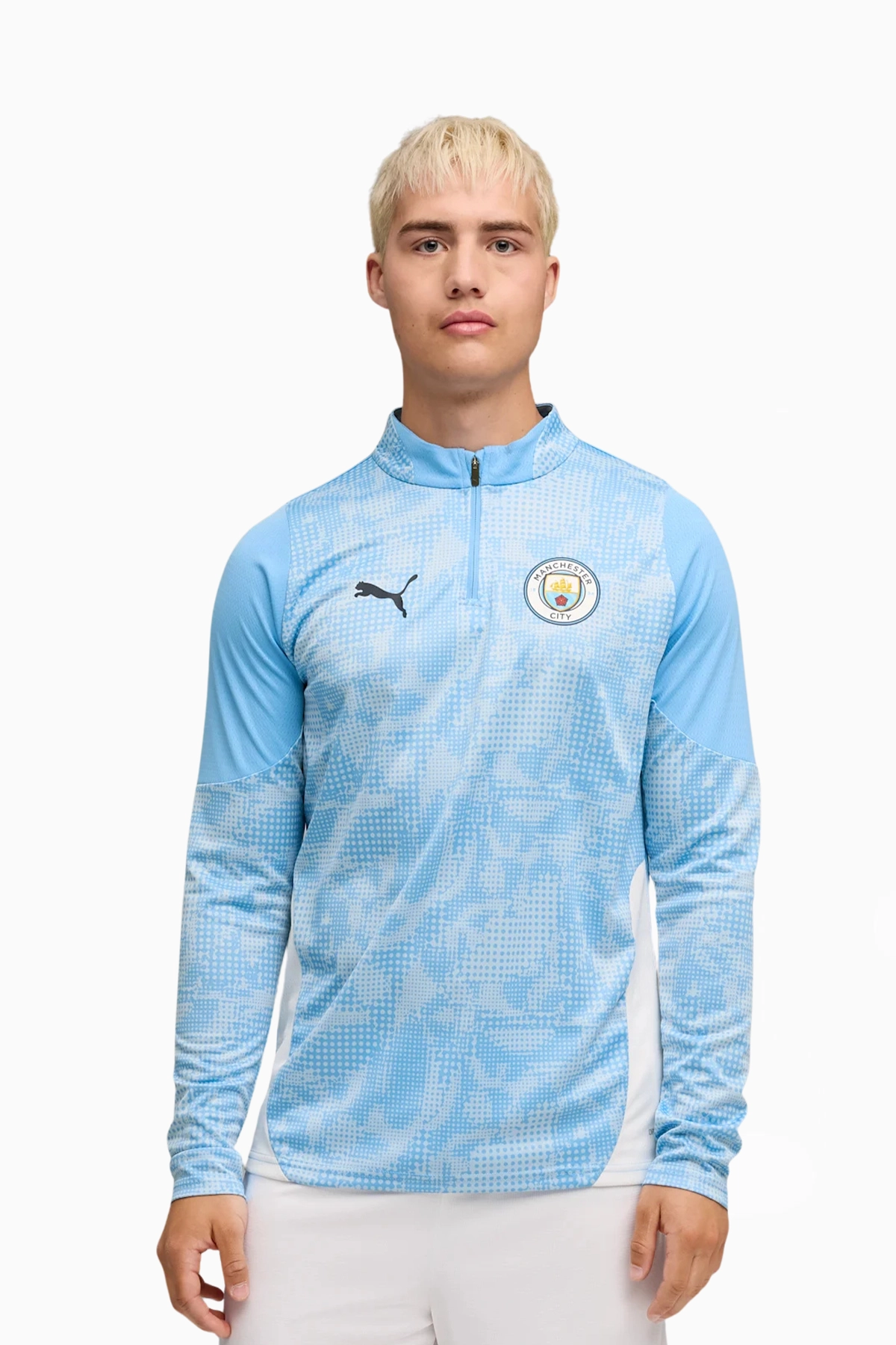 Hanorac Puma Manchester City 25/26 Training 1/4 Zip Top - albastru
