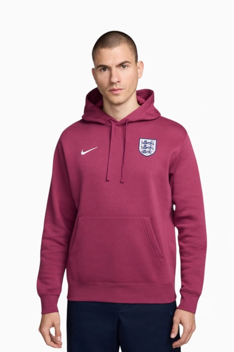 Bluza z kapturem Reprezentacji Anglii Nike Club - Bordowy
